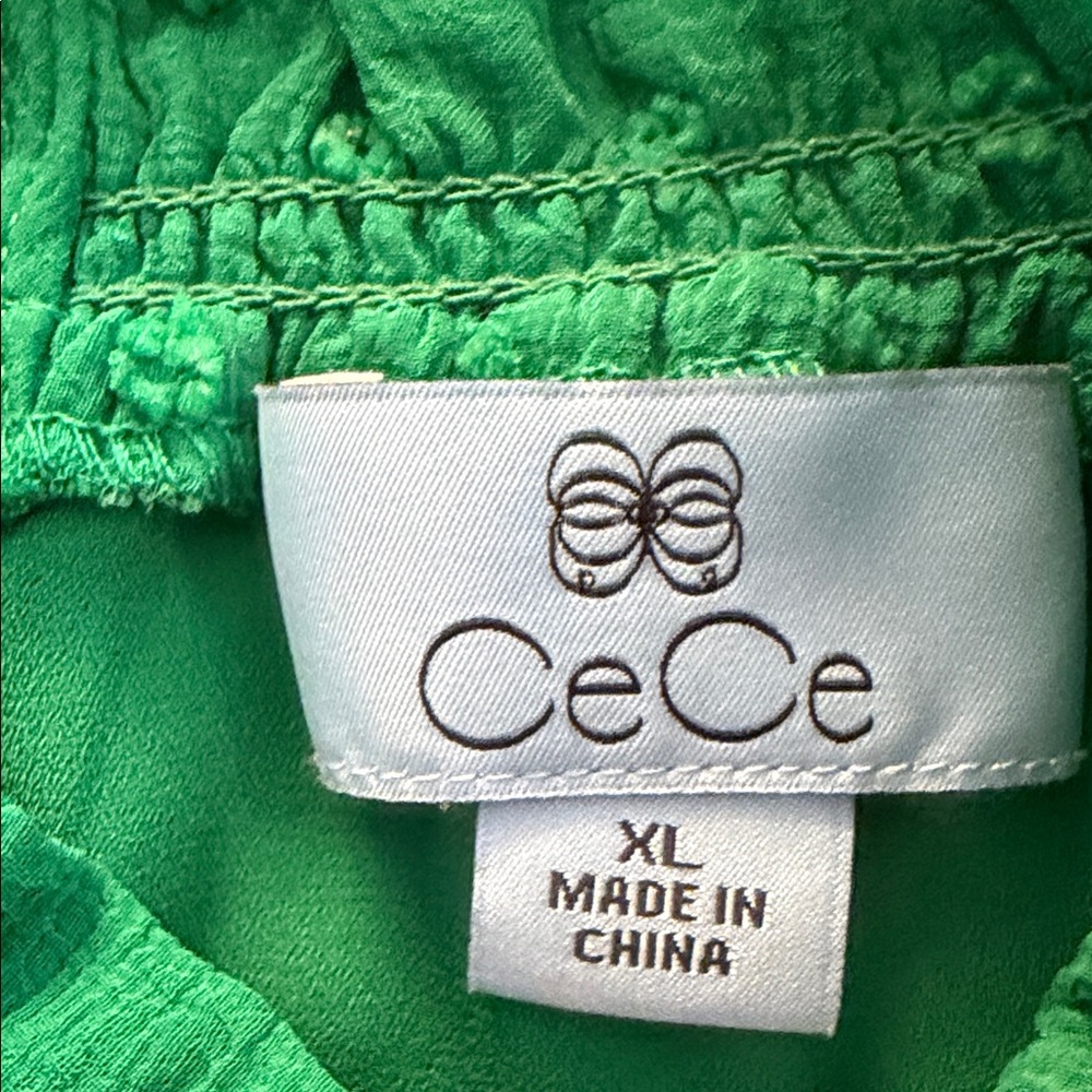 CeCe Emerald Ruffled Blouse - Picture 2 of 4
